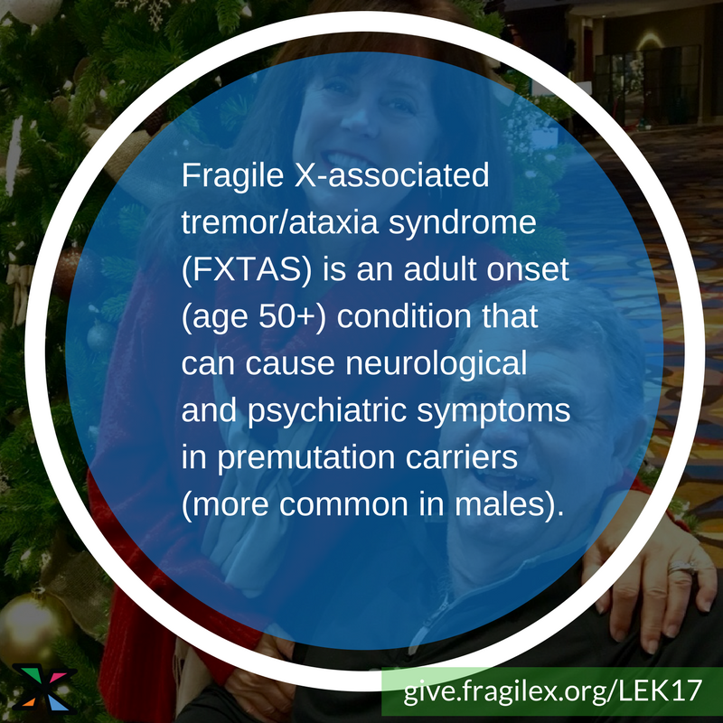 NFXFoundation's tweet photo. FXTAS is a #FragileX disorder which affects premutation carriers over the age of 50. https://t.co/S0sKBaa7TD