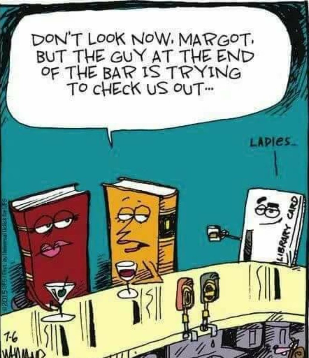 stephhinden's tweet photo. #libraryhumor #booknerd #laughs #jokes #books #heyladies https://t.co/TJhVhQiGB2