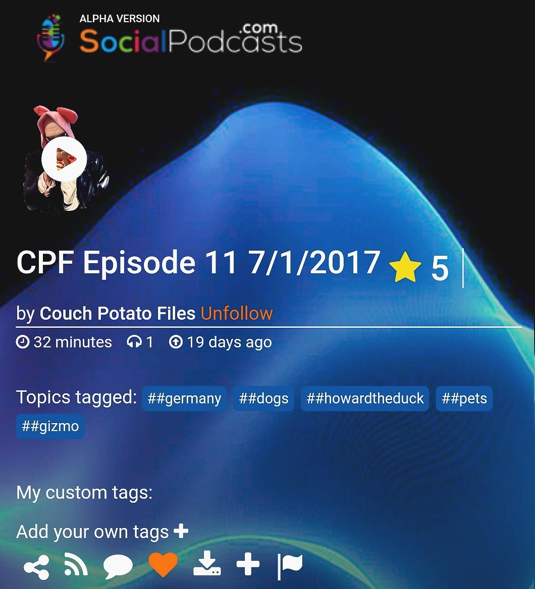 SocialPodCasts1's tweet photo. #Podcast & chill on the couch? How about doing it w/this wk's feat #podcaster @couchpotatofile See latest ep on our #podternative network https://t.co/g5Ab4BRQN4