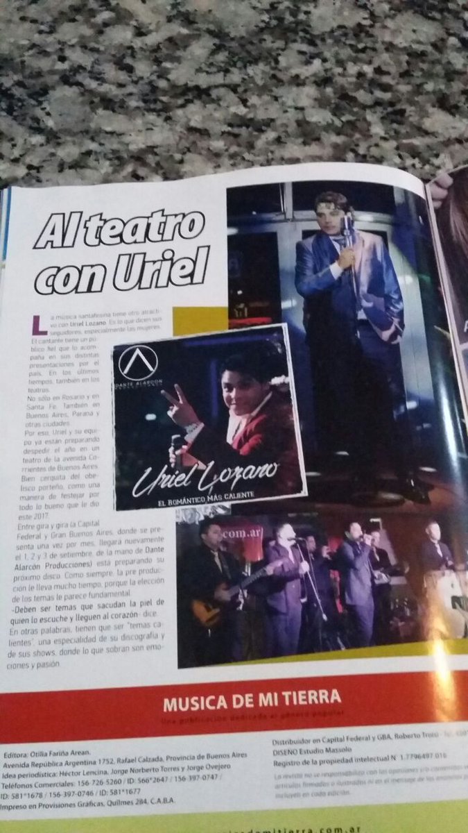 prodalarcon's tweet photo. #Nota a @UlChino en @RevistaMDT @musicademitierr #Gracias #DanteAlarconProducciones https://t.co/JfO4NZWwGL