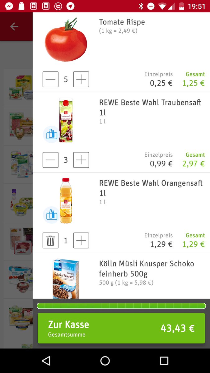 Ich war mal kurz einkaufen <a href="/REWE_Supermarkt/">REWE</a>