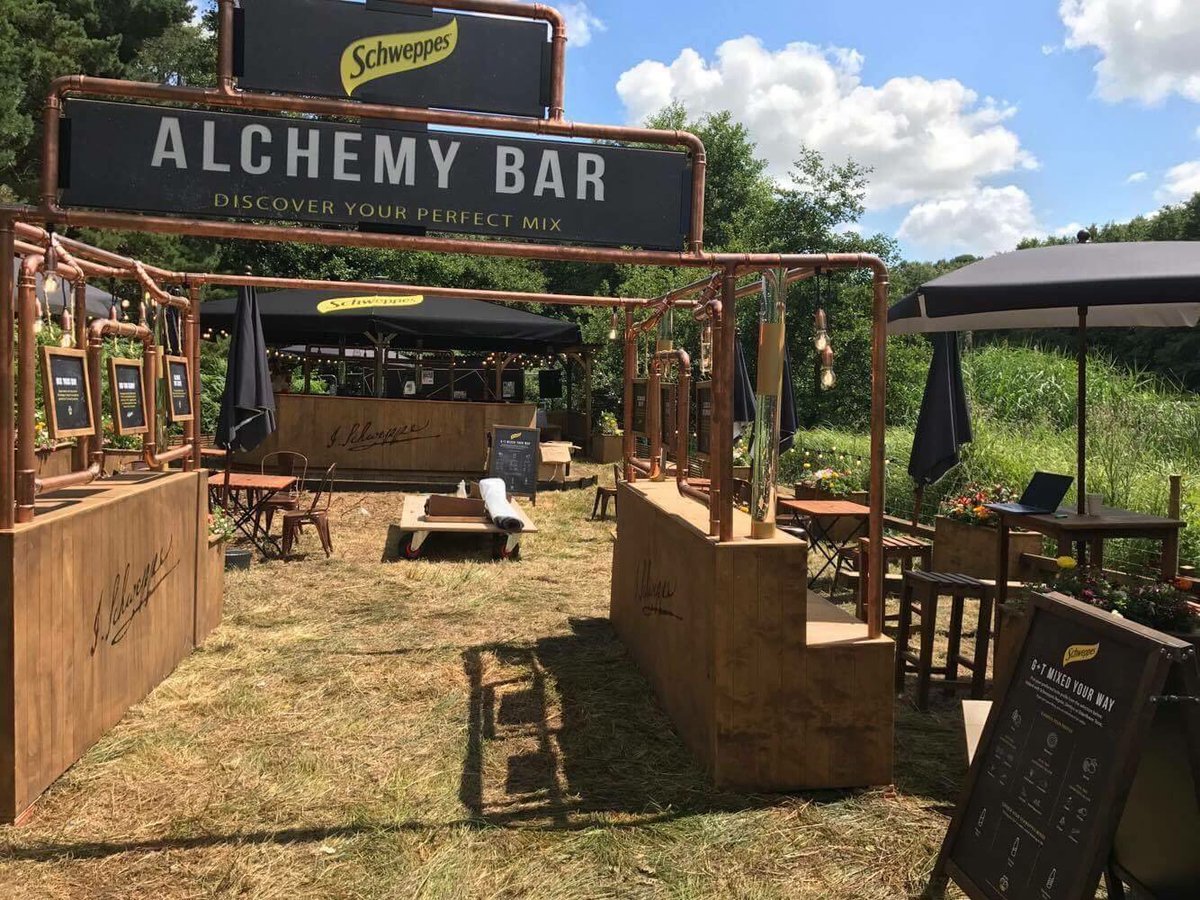 DHBlive's tweet photo. We can't wait to get the awesome @SchweppesGB Alchemy Bar LIVE @CampBestival this weekend! 🙌🏽🌈 here it is @IsleOfWightFest 🍸 https://t.co/426vr1PuN8