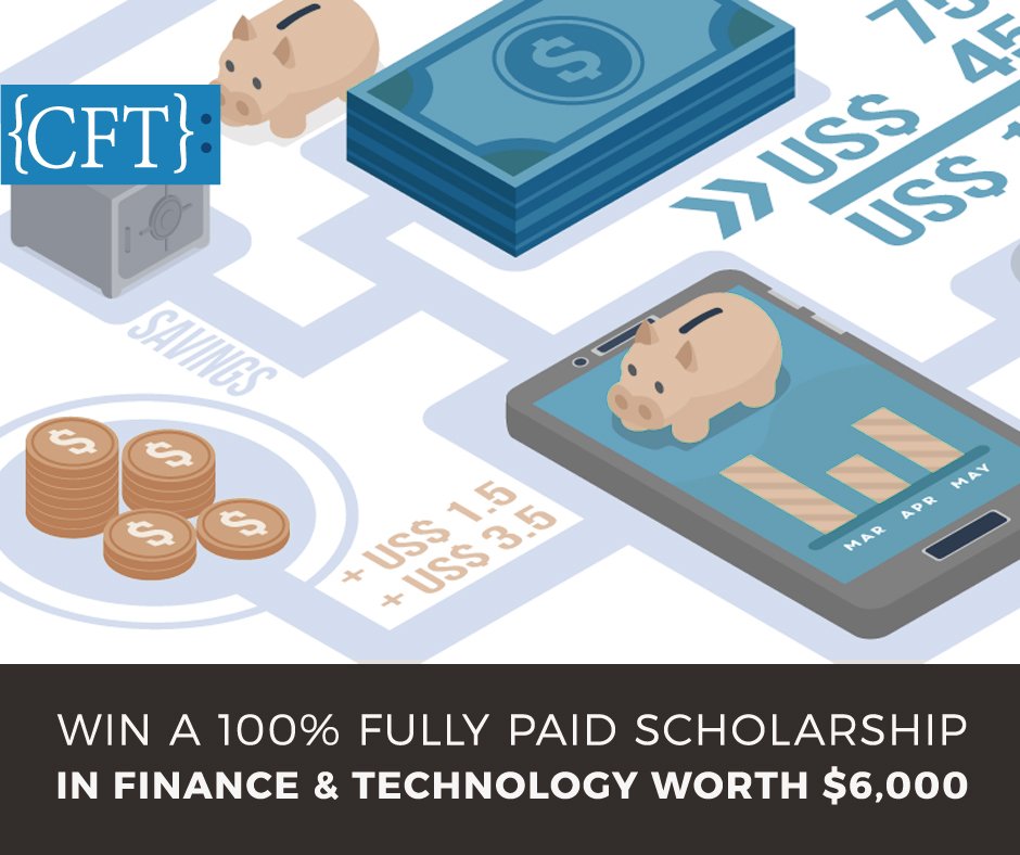 certfintech's tweet photo. Win a 100% fully paid scholarship in #fintech worth $6,000!
https://t.co/6ULM3GshQu https://t.co/prBMAdGVOt