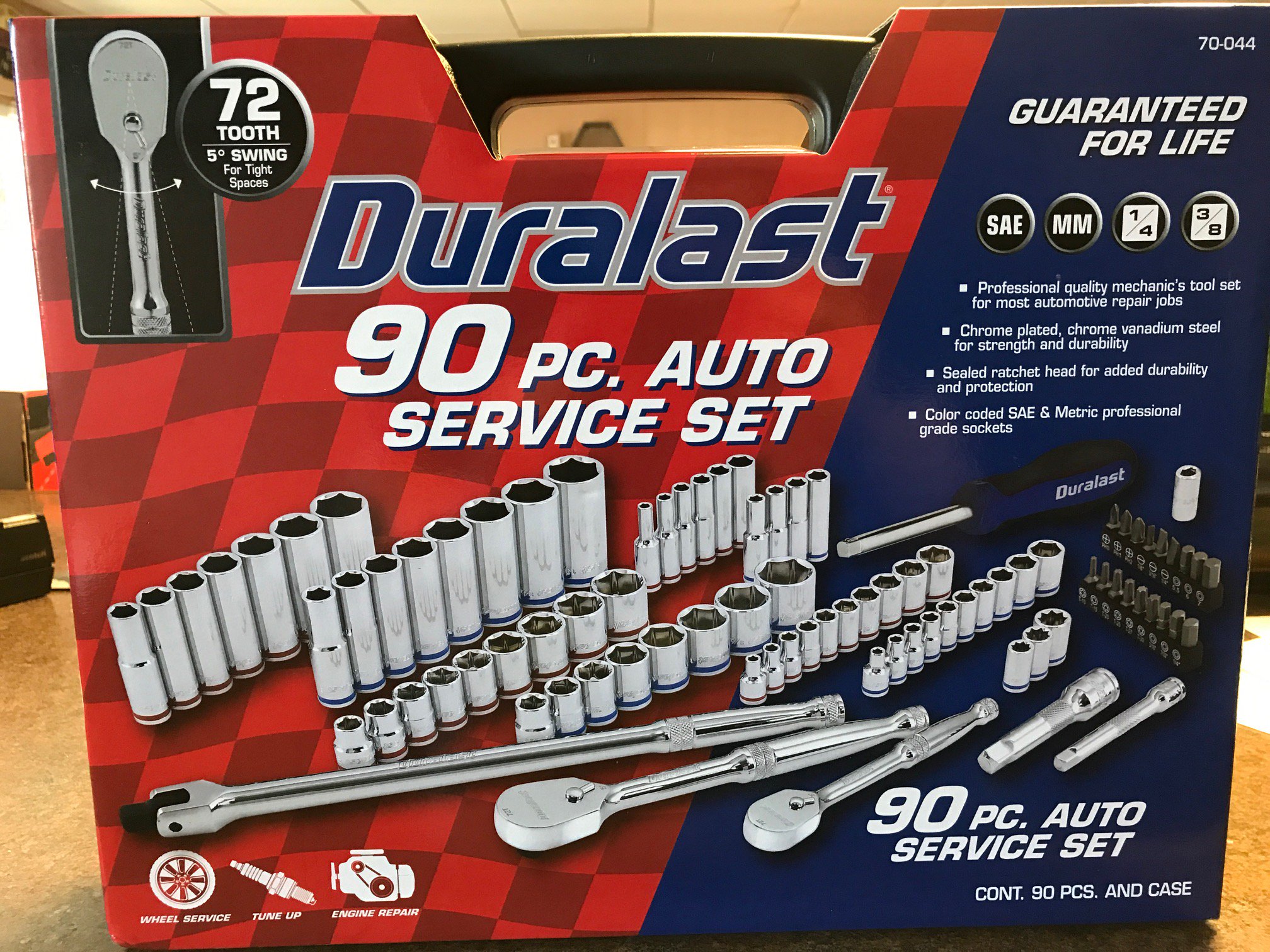Duralast 90 piece tool on sale set