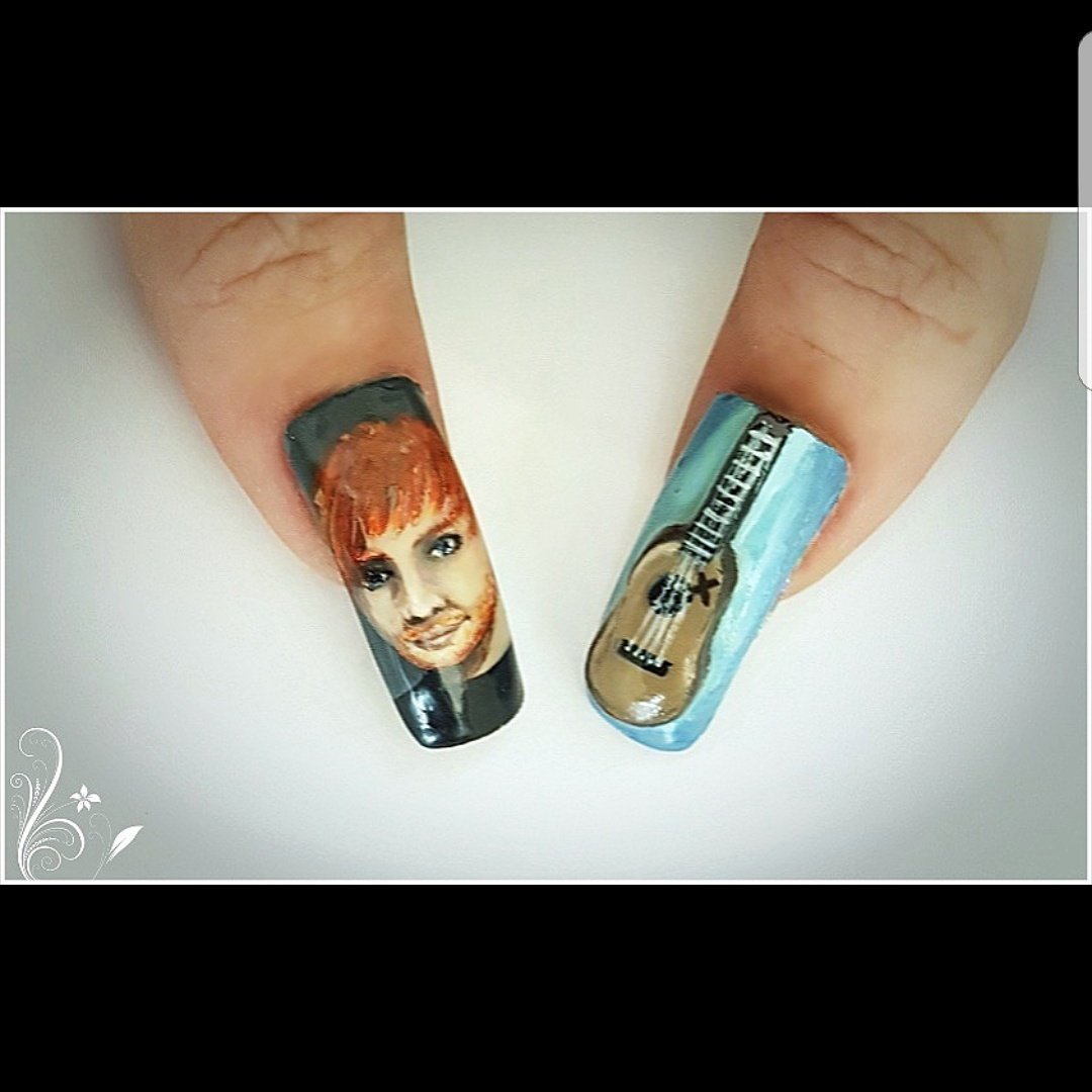 slater2706's tweet photo. #EdSheeran #nails #nailart https://t.co/WeAaEJe0mm