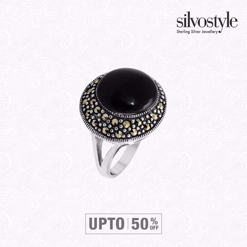 SilvoStyleIndia's tweet photo. Ur black dress needs a perfect accompaniment. What’s better than dis beautiful ring from r #BeadyAffairCollection? https://t.co/fCOBvFPpHS https://t.co/78CWTNuCln