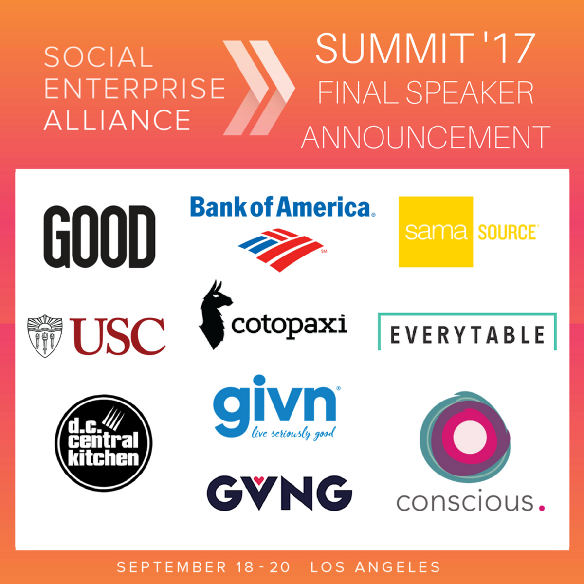 SEAlliance's tweet photo. The last reveal of Summit '17 Speakers is here! We're pretty thrilled about it &amp; can't wait to see you in LA >> https://t.co/IEr58frif3 https://t.co/BfI4Bb4q9b