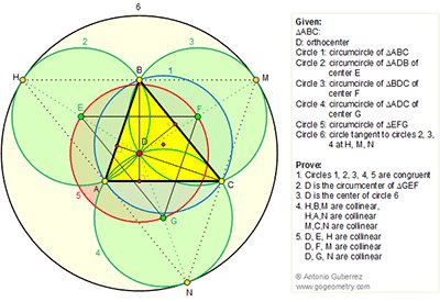 gogeometry's tweet image. #Geometry Problem 393: #Triangle #Orthocenter #altitude #Circumcircle #circle #Congruence #Collinearity
Details: gogeometry.com/problem/p393_t…