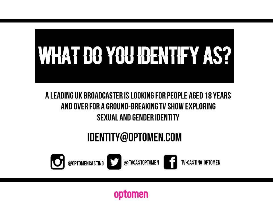 OfficialCastMe's tweet photo. Channel 4 are currently casting for a new show exploring gender &amp; sexual identity! https://t.co/9v099jJBvi