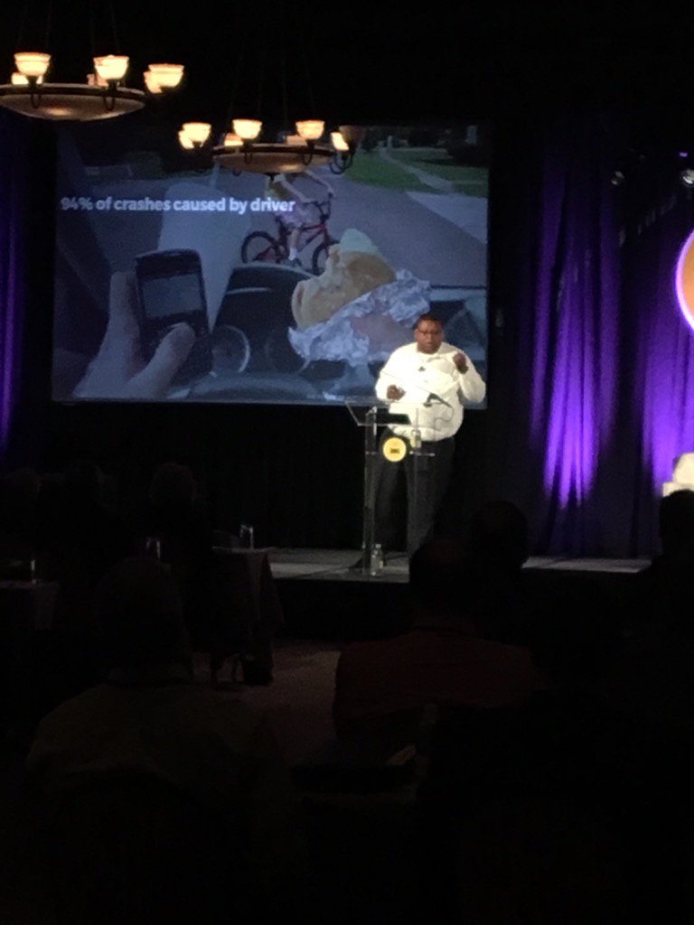 ErinNAMIC's tweet photo. Former Hwy Safety admin says the biggest factor in crashes is driver error. Autonomy to rescue? #futureofautosummit https://t.co/IbgtScDLaK