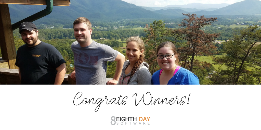 8thDaySoftware's tweet photo. Congrats to this year's Biggest Loser Team winners! Hope you all are enjoying your much-deserved trip to Gatlinburg! #HealthyWorkplace https://t.co/fO7BfNrUml