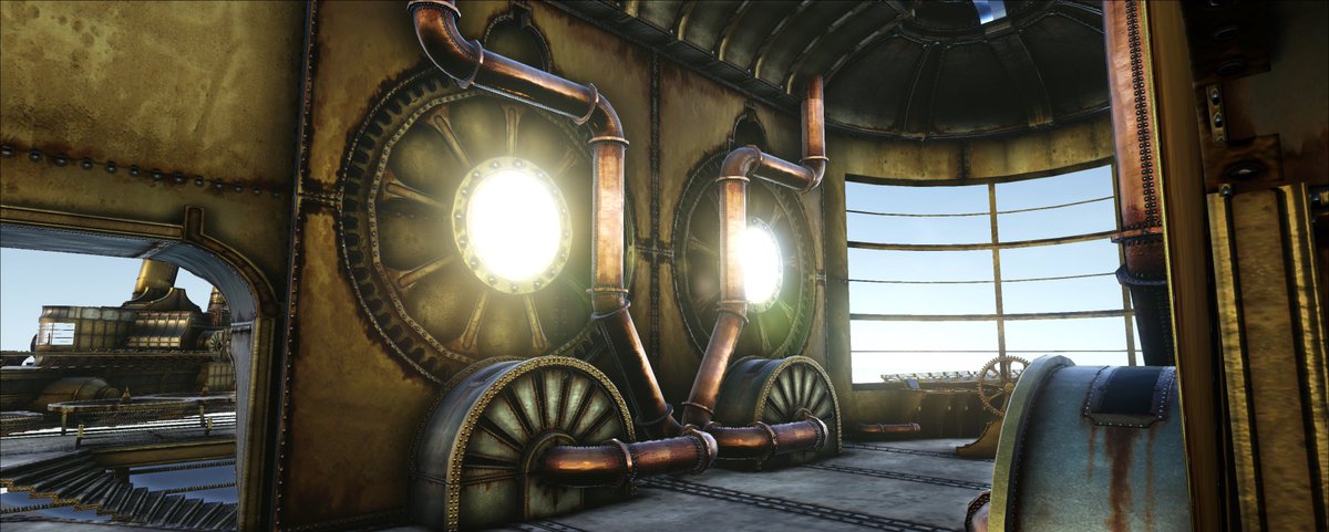 iSPEZZ's tweet photo. New cockpit views from inside the Steampunk Arkship! @Jatheish @survivetheark #ArkModProgram #MakeSteampunkModOfficial https://t.co/YJKuA7OZgv