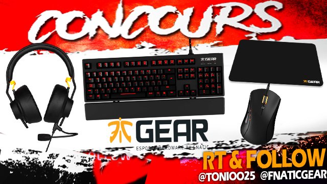 Tonioo25's tweet photo. #CONCOURS
GAGNE LE #KIT GAMEUR ULTIME ! 🎮
Pour cela #RT &amp; #Follow @Tonioo25 @FNATICGEAR et mentionnes un ami ! https://t.co/lS6HOKP6el