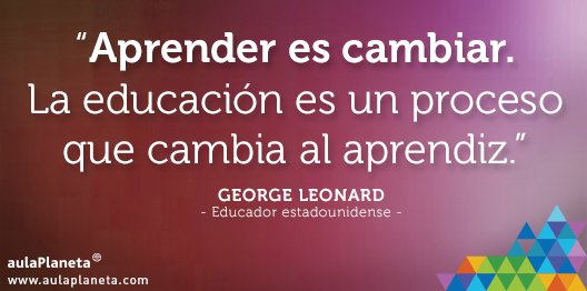 Aulaplaneta's tweet photo. La #educación es un proceso que cambia al aprendiz ¡Buenas noches! https://t.co/MK2qha3Q39