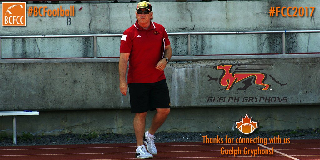 bcpfafcc's tweet photo. Big shout out of thanks to @GryphonFootball &amp; @Grypholinecoach Mike MacDonald for connecting with #BCFootball at the #FCC2017! #USportsFB https://t.co/5enEQfb37G