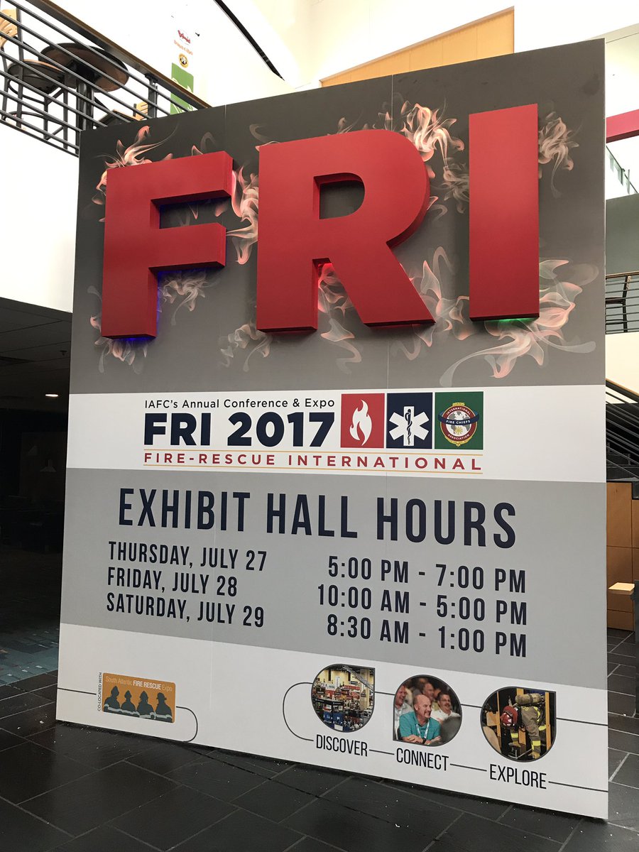 FireRescueIntl's tweet photo. New in 2017! #FRI2017 Exhibit Hall Grand Opening is on Thursday! Live entertainment, a light reception, exhibits, and a Pit Crew Challenge! https://t.co/qDAGNTL8Nv