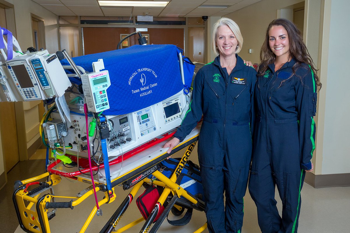 tmcaznews's tweet photo. Thx to #TMCFoundation #FlightNurses Amanda & Suzanne help transport babies from rural S.AZ to @TMCChild NICU via chopper in this mini #NICU! https://t.co/N2Tz7O2qpF