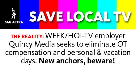 sagaftra's tweet photo. Do you like having #vacation days? @25NEWSWEEK employees may lose theirsโฆ
Support local #Illinois broadcast and #savelocaltv https://t.co/LOrSEBgWqQ