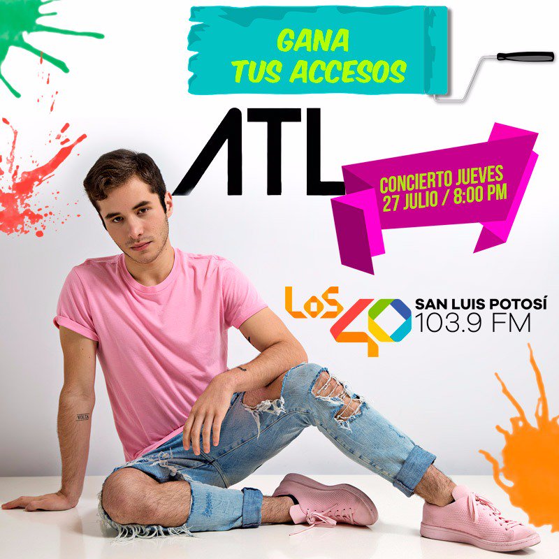 Los40_SLP's tweet photo. ¡SE VAN ACCESOS PARA @atlgarza Y SU #TCT17!

Comenta por qué quieres ir y da RT 😉

Mención de ganadores mañana 5:00PM 

#MusicInspiresLife https://t.co/qZpIOnfZft