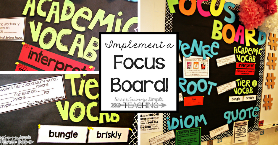 TPT_Official's tweet image. How to Implement a Focus Board in the ELA Classroom {by Sassy, Savvy, Simple Teaching on the #TpTBlog} bit.ly/2eLvmLT