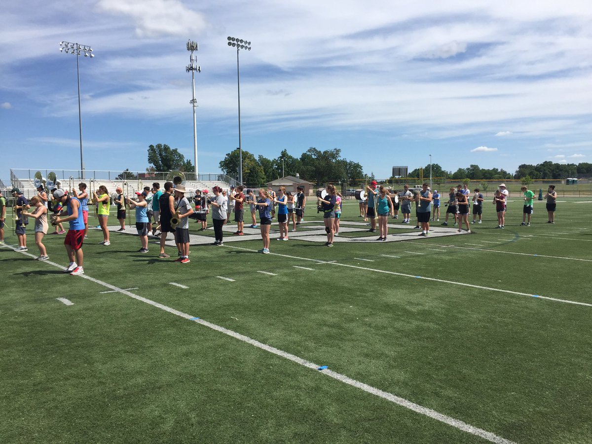 LOHSBands's tweet photo. Lake Orion's hardest students at work!  Gonna be a great season! https://t.co/e9gkBjab0H