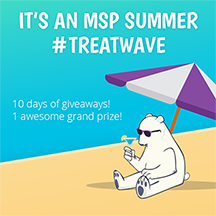 Trinkadink's tweet photo. There’s an MSP Summer #TreatWave coming your way! Enjoy free gifts from @ConnectWise @TechCerts: https://t.co/x4l14cFw87 https://t.co/V98RvoC2P5