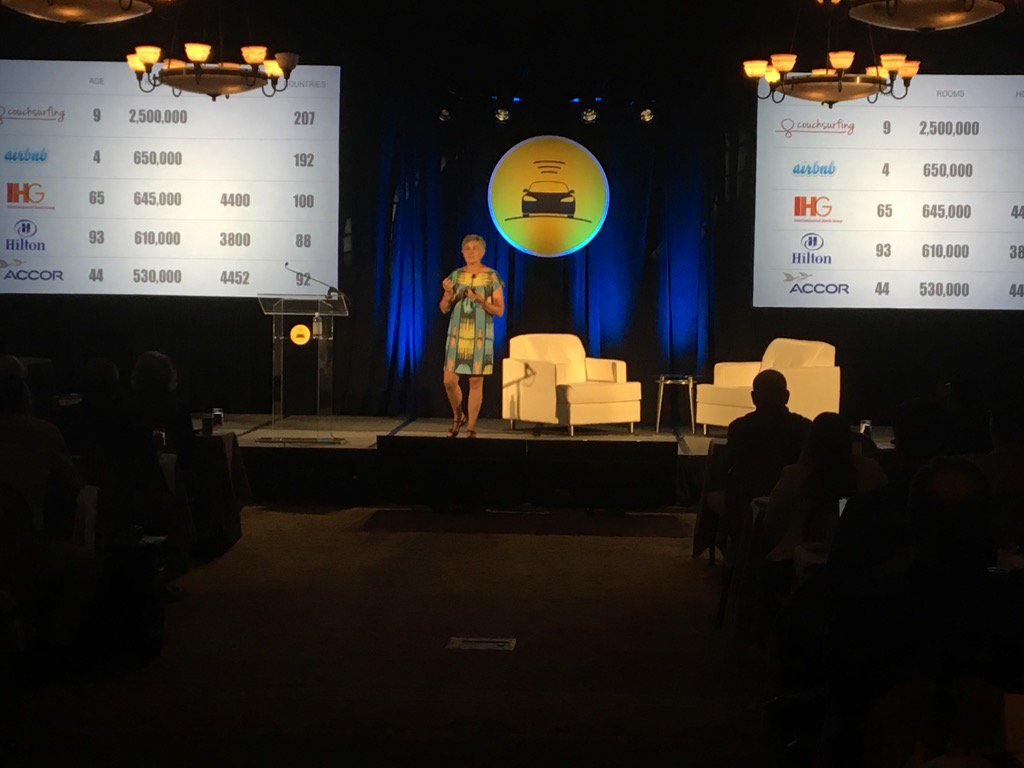 ErinNAMIC's tweet photo. The Disruptor herself! Zip car founder talks with #futureofautosummit about the social economy @NAMIC https://t.co/OdVycdhfPK