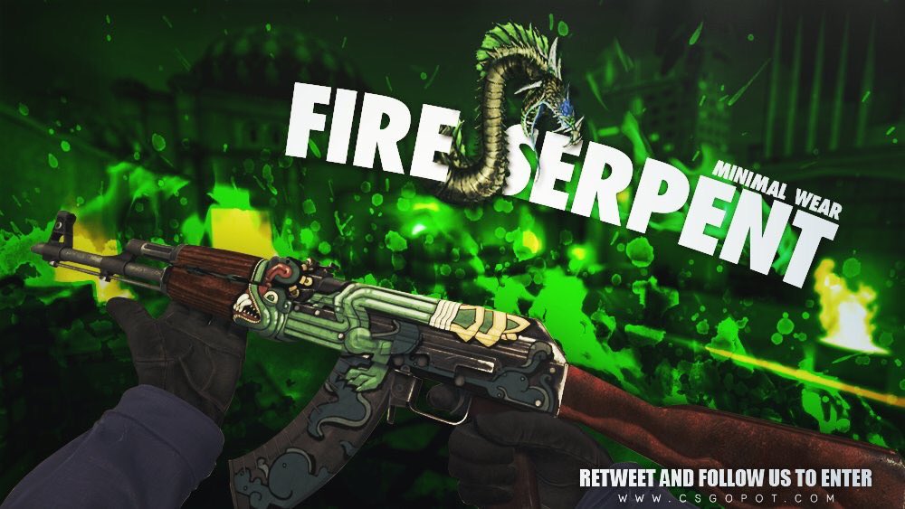 flashyflashycom's tweet image. MW FIRE SERPENT GIVEAWAY! 🚨

To win: 
✔️ RETWEET
✔️ Follow us &amp;amp; @csgopot
✔️ Visit: goo.gl/vWCcK4 &amp;amp; csgopot.com

7 Days