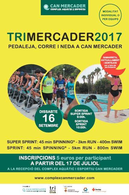 CANMERCADER's tweet photo. Obertes inscripcions #Trimercader2017. Escull distància Sprint o Super Sprint i participa sol, en parella o en equip de 3. Places limitades! https://t.co/rShwKZChvF
