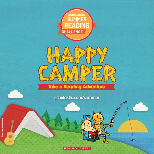 Scholastic's tweet photo. Join in our mission to stop the summer slide and participate in our #SummerReading Challenge! > https://t.co/B1lIvQwT5N https://t.co/vPrsdZFAfF