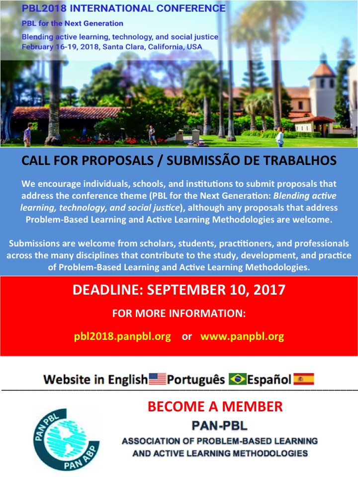 PAN_PBL's tweet photo. Participe do PBL2018 International Conference https://t.co/k58ucvxxbe