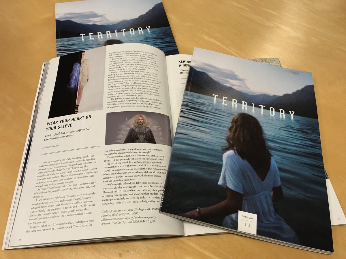 OKContemporary's tweet photo. Pick up the latest @TerritoryOKC for more on #CodedCouture. Story preview here: https://t.co/4KZRSwGvue https://t.co/bfaMjjiWz4