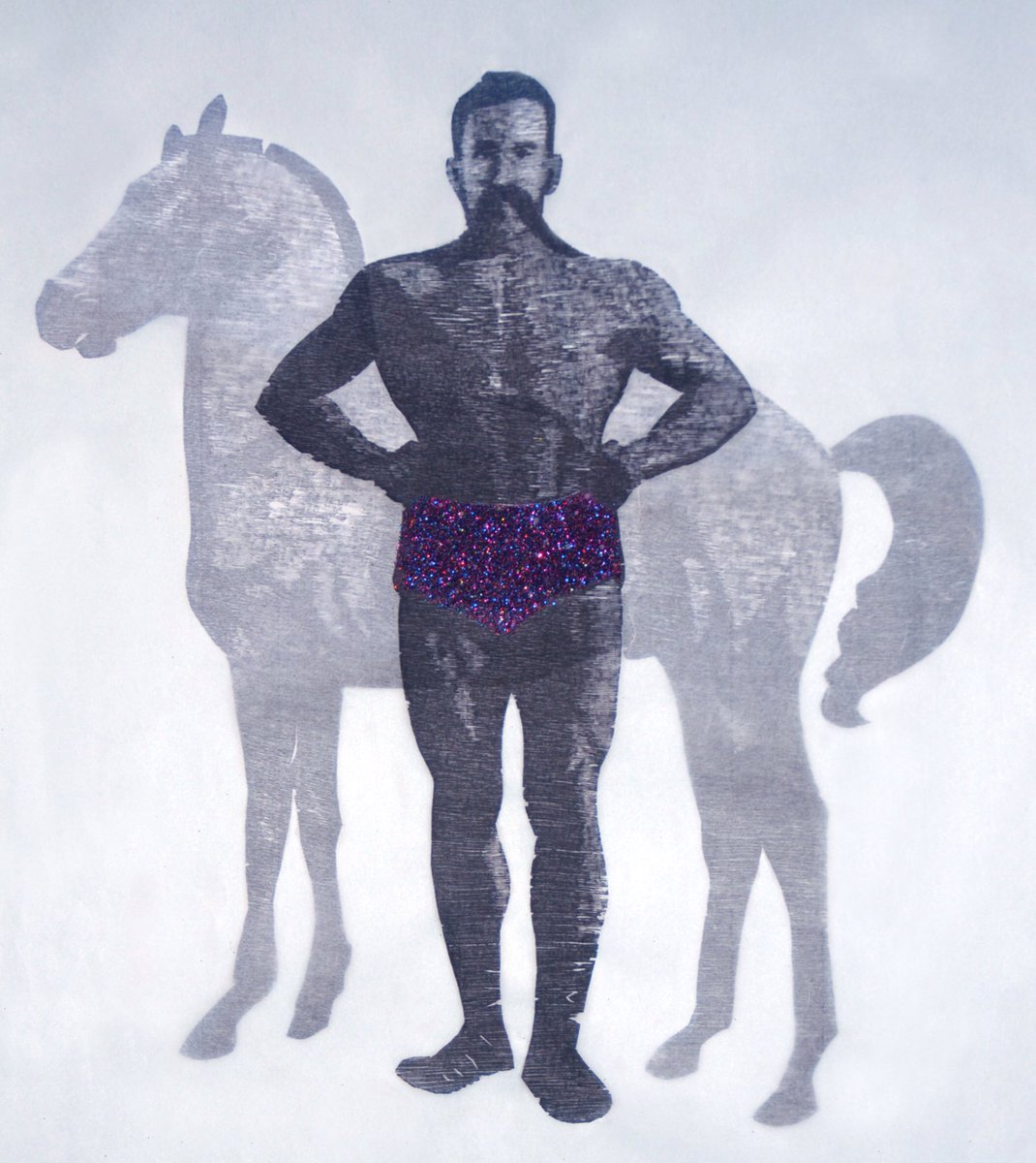 Strongman III by <a href="/GwilymHughes1/">Gwilym Hughes</a> will be in the the @RE_Prints #NationalOriginalPrintExhibition   <a href="/BanksideGallery/">Bankside Gallery</a>. Congratulations Gwil!