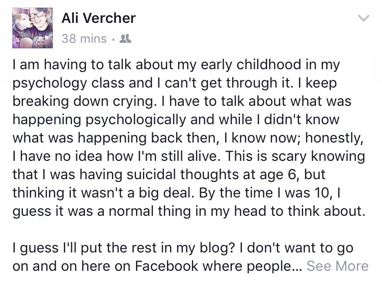 shesawildsoul's tweet photo. If you take psychology in college, be prepared to talk about yourself growing up. #thisisdifficult https://t.co/D696Rhl2pL