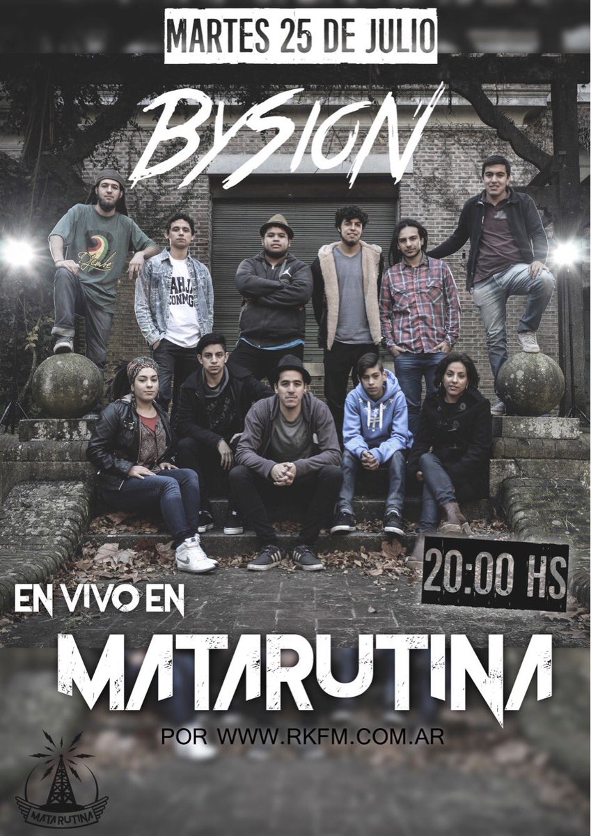 MataRutina's tweet photo. No te pierdas el programón de HOY! @BySionReggae en VIVO!!
#martes20hs #matarutina #Rkfm https://t.co/CxmksQJ1MH