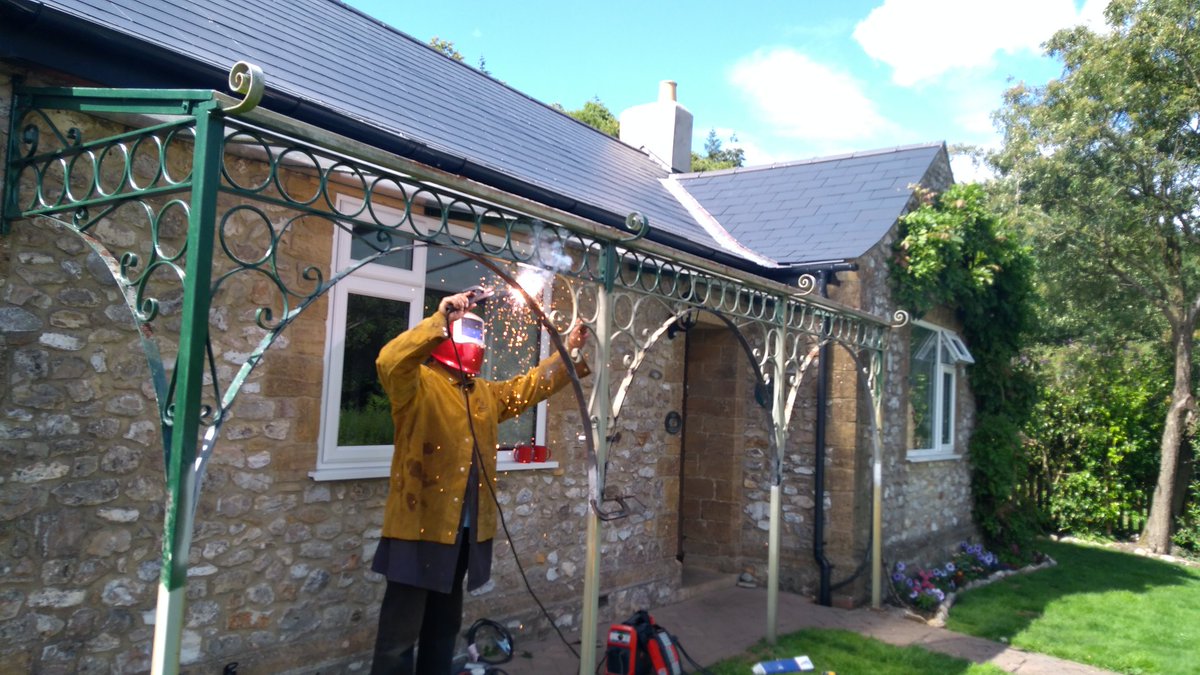 gittishamforge's tweet photo. Repairs to a porch https://t.co/lYMw7DgdaQ