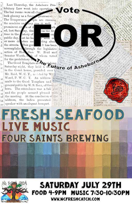 NCFreshCatch's tweet image. 4 days away to commemorate "Vote 4-The Future of Asheboro- menu and info at ncfreshcatch.com/fresh-catch-as…