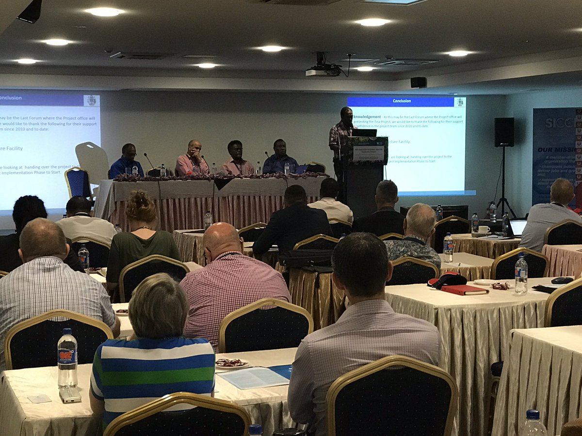 AustraliaPIBC's tweet photo. A packed room to hear updates on building Solomon Islands #infrastructure at #9ASIBF. #Guadalcanal #power #underseacable #kukumhighway https://t.co/YoyWOkxaKe