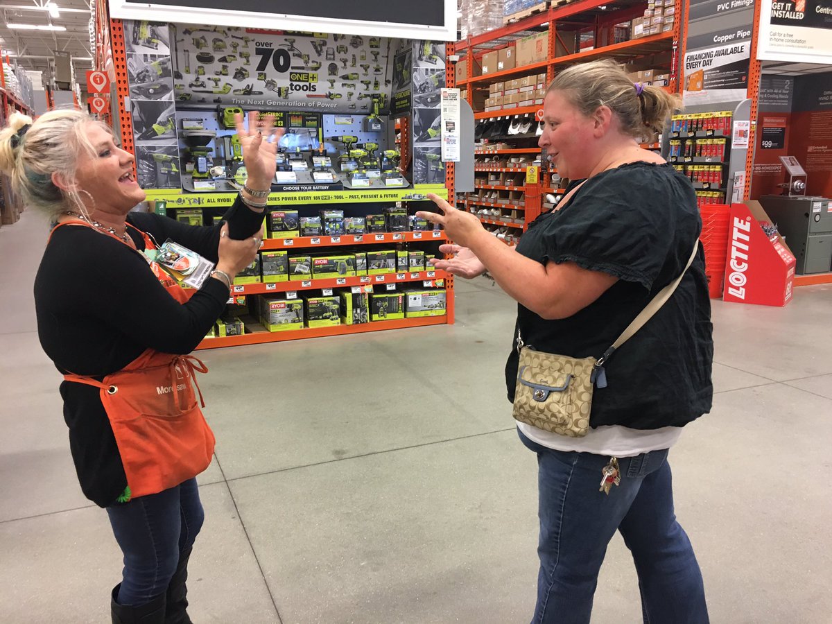 Tracie and Shannon doing Rock Paper Scissors, however Tracie learned watching friends fire!!!