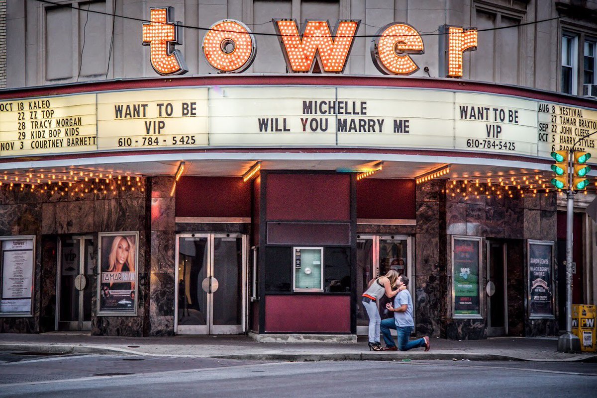 PhillySpectrumS's tweet photo. It all started at a @TameImpala concert 10/5/2015 at the @TowerPhilly so it only made sense to pop the question there. https://t.co/e3iVEvyYIB