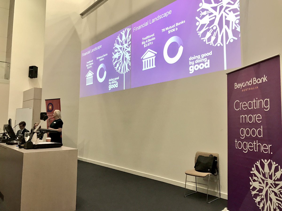 UWASocialImpact's tweet photo. @BeyondBank educating #SIFest17 audience about #values driven #banking @BCorpANZ @BCorporation #ImpactSchool #Place https://t.co/R09mAzkPbV