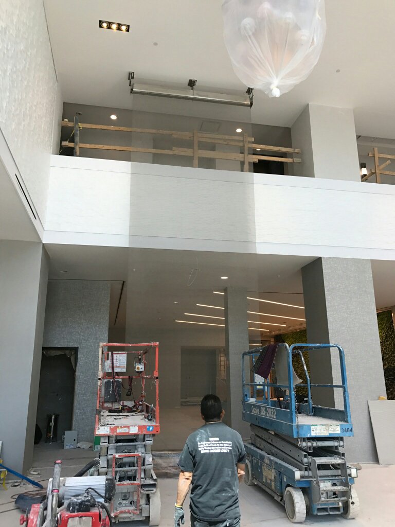 HarmonicEnv's tweet photo. Harmonic Cascade Series waterfall install at @EmbassySuites in Amarillo, TX.  Stay tuned to see the feature come to life!! https://t.co/WPTUuyiwEW