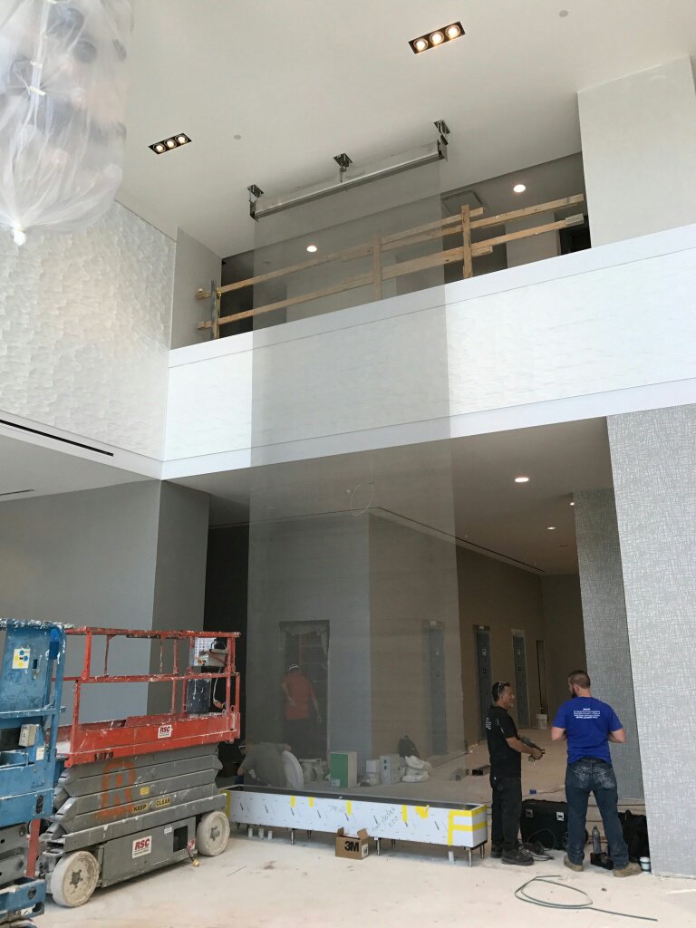 HarmonicEnv's tweet photo. Harmonic Cascade Series waterfall install at @EmbassySuites in Amarillo, TX.  Stay tuned to see the feature come to life!! https://t.co/WPTUuyiwEW
