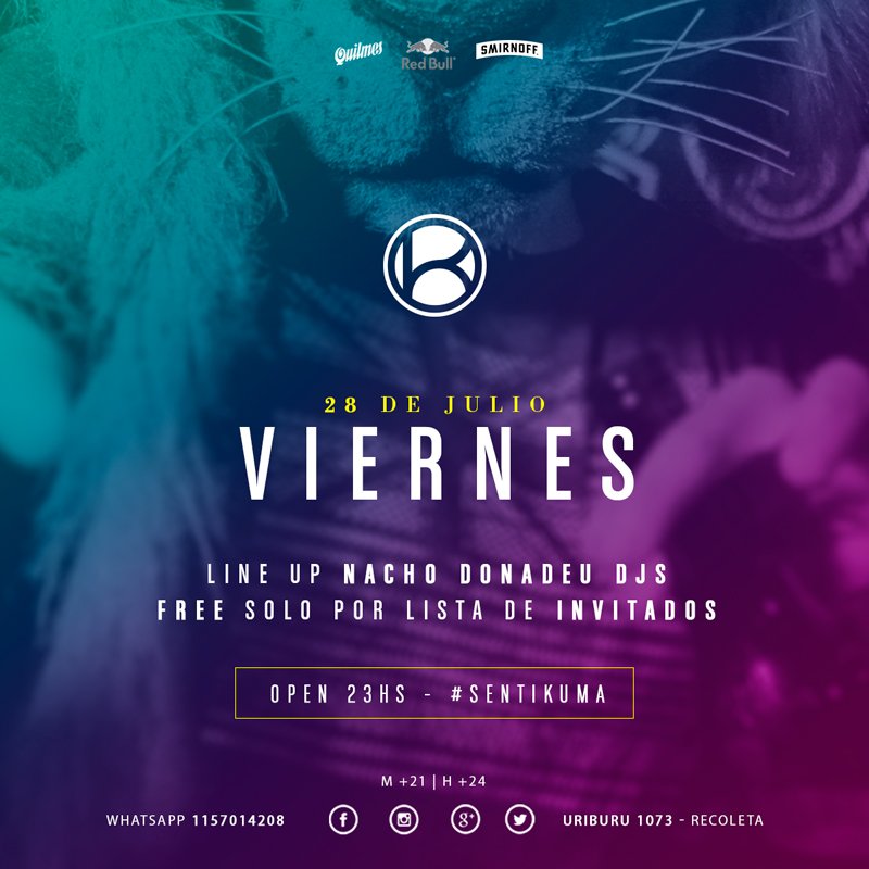 KumaRecoleta's tweet photo. 28 de Julio #ViernesKuma #Kuma2017
#SentiKuma
+ info wspp 1157014208
Uriburu 1073 - Recoleta https://t.co/ahxXKzU82J