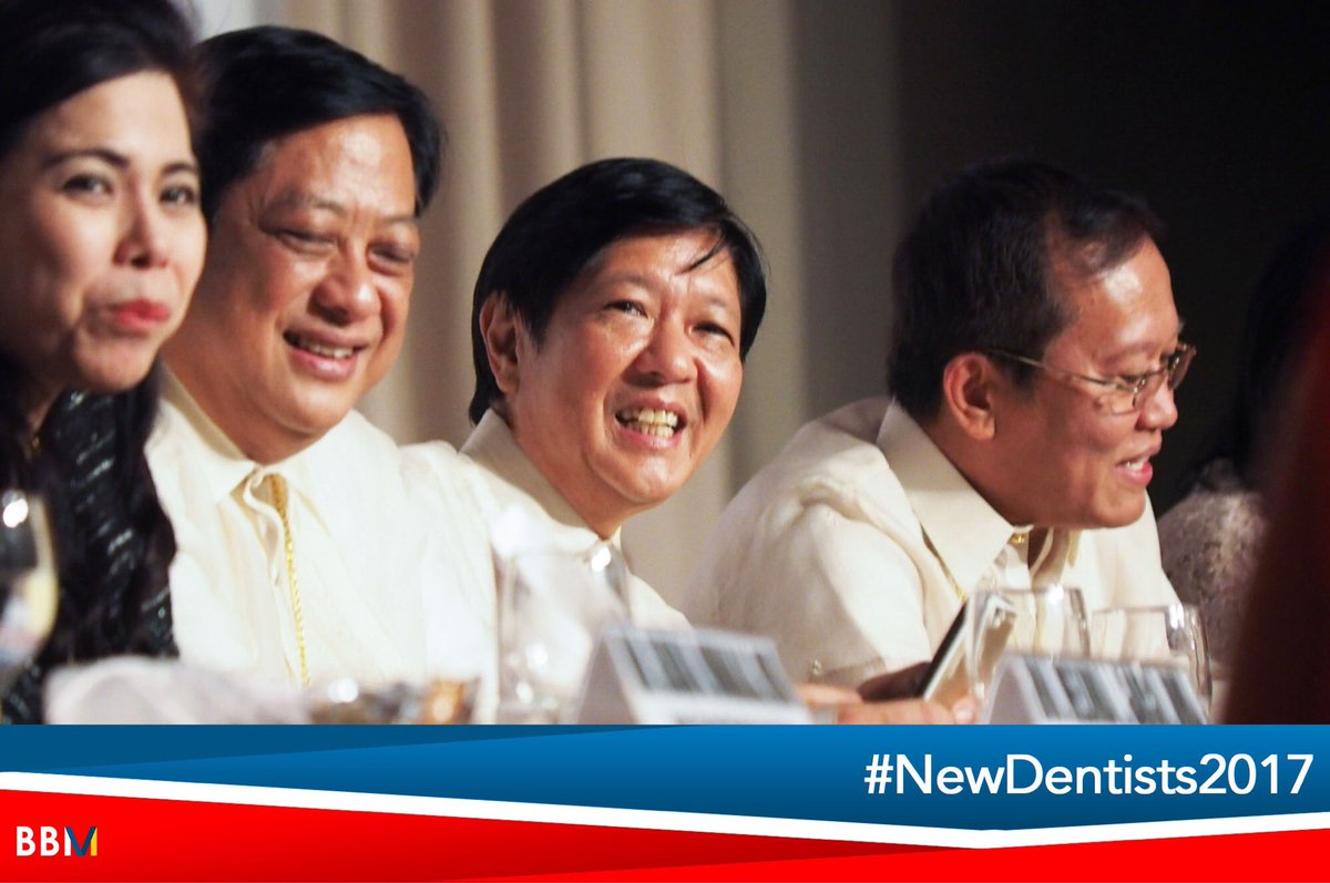 bongbongmarcos's tweet photo. To our new graduates: Congratulations &amp; all the best https://t.co/o7okGrwvXd #NewDentists2017 https://t.co/ECBZsQ6Axe