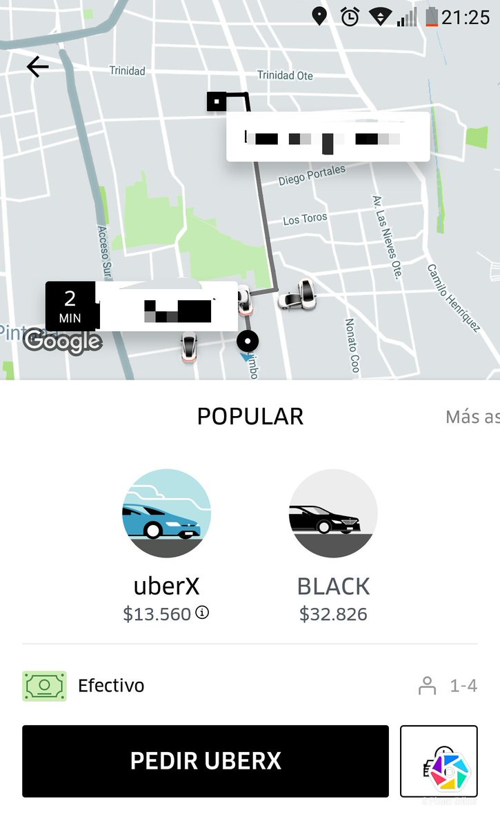 izhiiz's tweet photo. Un viaje que sale 2.100 en este momento marca casi 14.000, que decepción @Uber_Chile OBLIGADA A TOMAR 🚕 EN LA CALLE https://t.co/lWypzt00YP