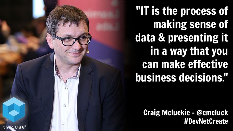 theCUBE's tweet photo. Watch @cmcluck  f/ @heptio at #DevNetCreate on #theCUBE
#CraigMcluckie #Tech #TechAthlete
Watch More CUBE Videos:
https://t.co/JS5j9ci8Vd https://t.co/yGiR37IsAL