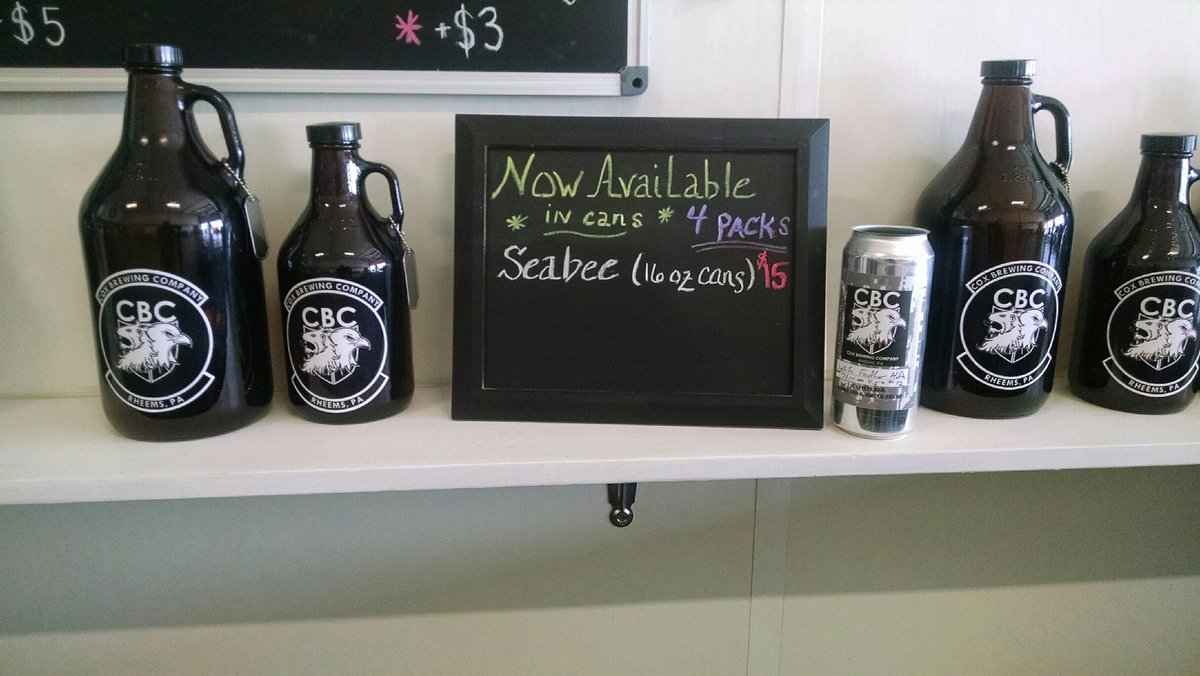 Seabee, our honey salted ale, in cans at the shop!  #summerbeer,#mountainhoney,#rheems ,#CBC