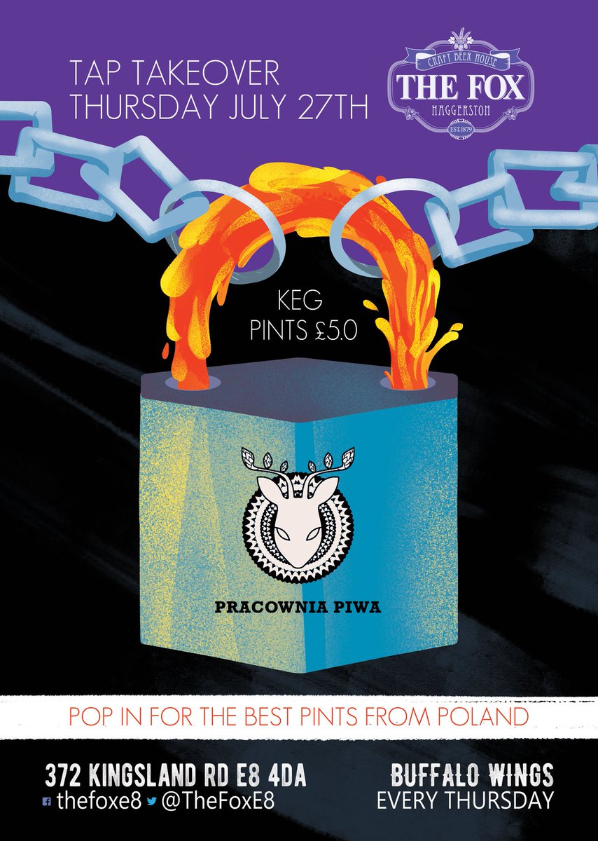 Tap Takeover this Thursday with @Pracownia_Piwa. First time on draught in the UK.