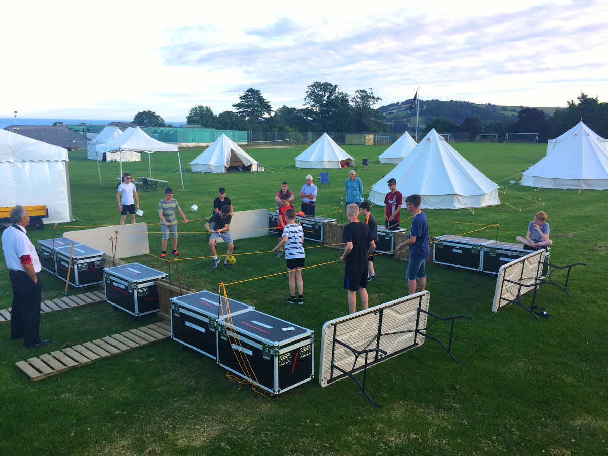 #Camp 2017 Day 2 > Another busy day on camp as the tent competitions got underway and our boys took on a giant sized table football.